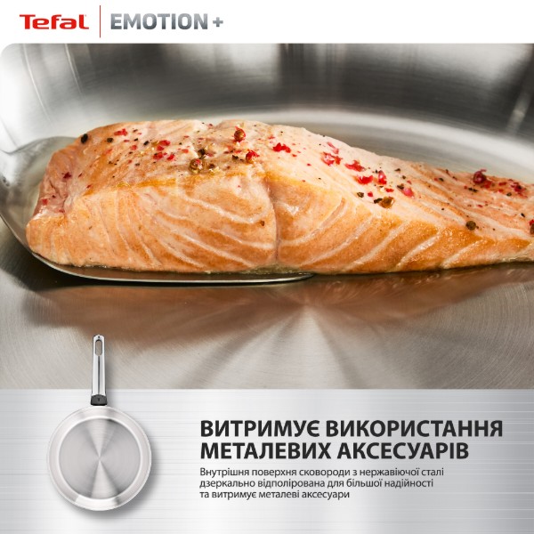 Фото - Сковорода універсальна Tefal E3350445 Emotion+ 24 см